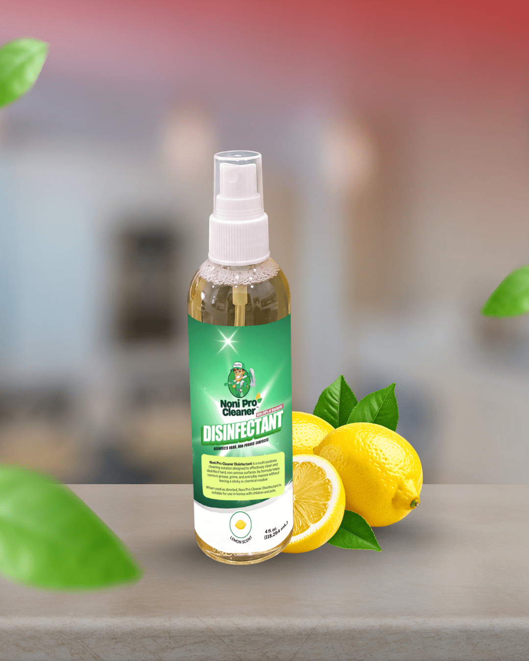 4oz Noni Pro Travel Disinfectant Solution - Lemon Scented